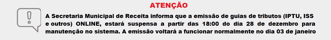 ATENÇÃO GUIA SUSPENSA
