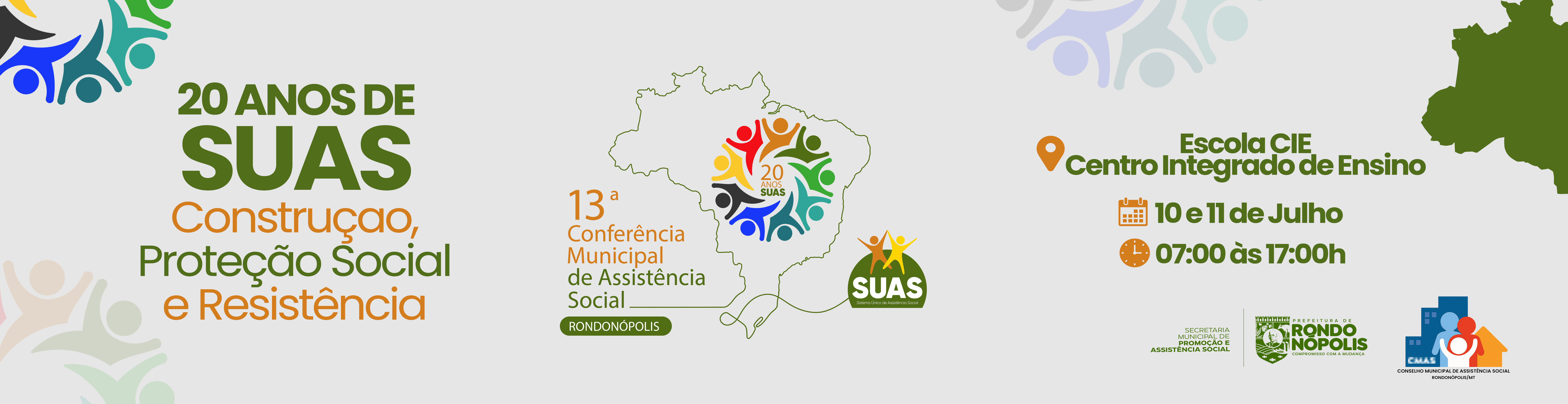 banner 13 Conferência Municipal de Assistência Social
