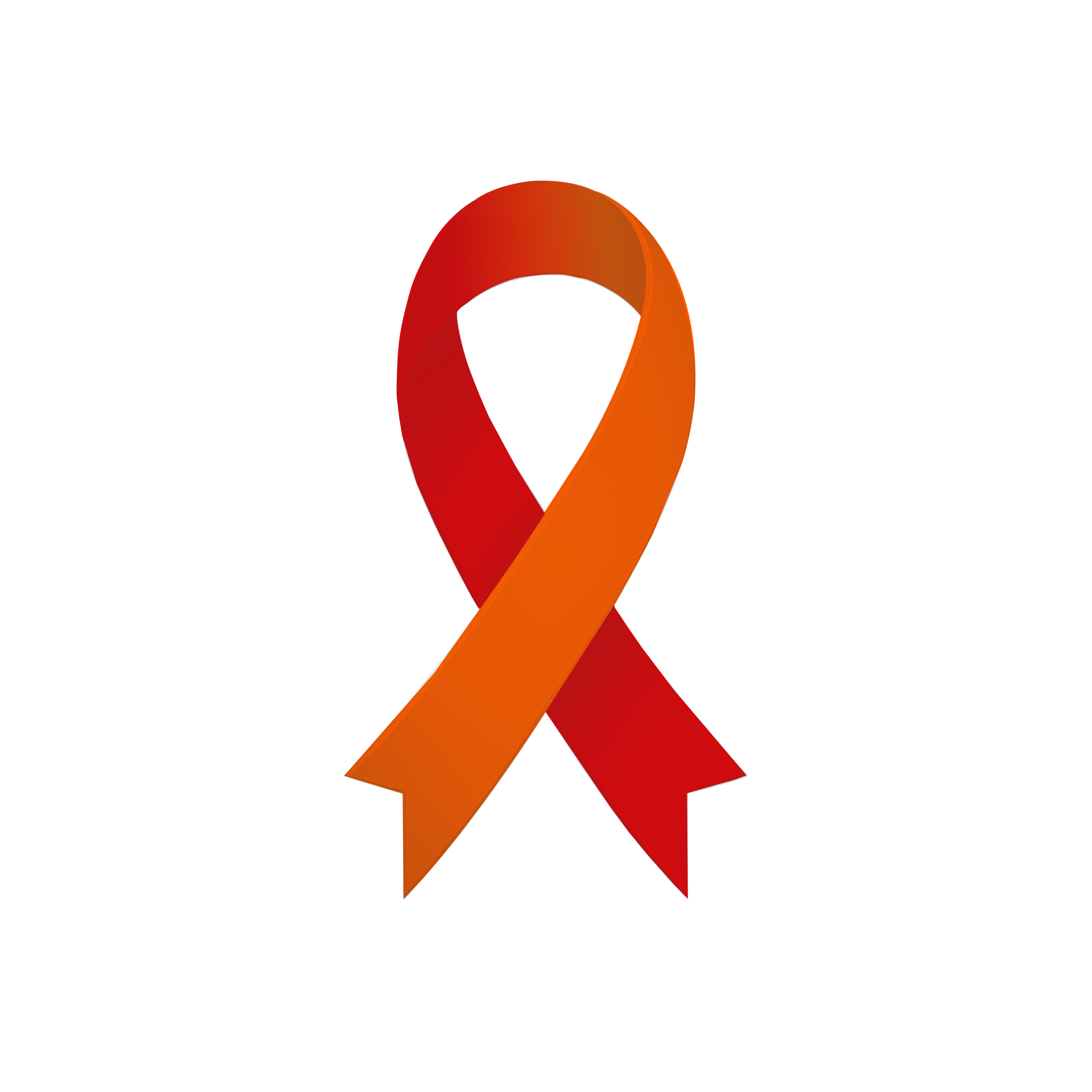 Laço Vermelho Doação de sangue e Laço Laranja Combate a Anemia e Leucemia